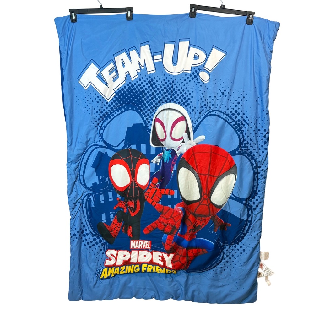 Marvel Spidey and His Amazing Friends Kids Comforter Blue Spider-Man 40x56